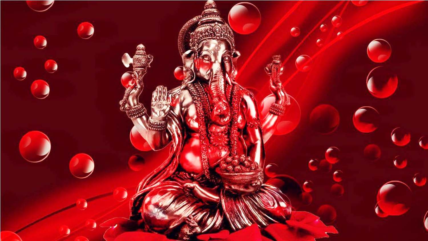 Ganesha picture in Red background! Ganesha picture in Red background!