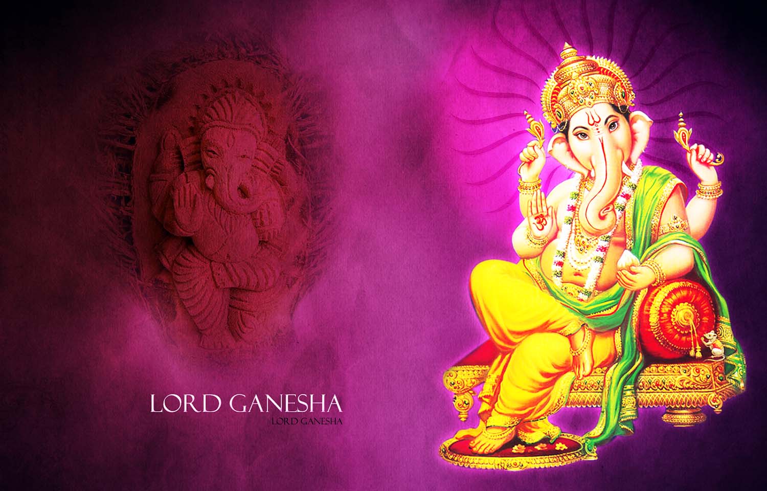 Wallpaper Ganesh ji sitting on his Throne! Wallpaper Ganesh ji sitting on his Throne!